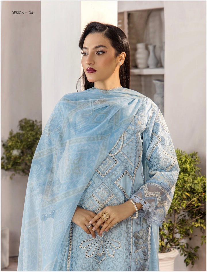 Ayzel Ready To Wear 3- Piece Embroidered Viscose Suit- New Arrival-TT104