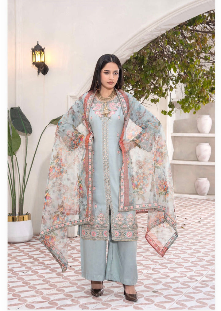 "Haya " Embroidered Suit | 2026 Asian Clothes | Eid Collection RA10