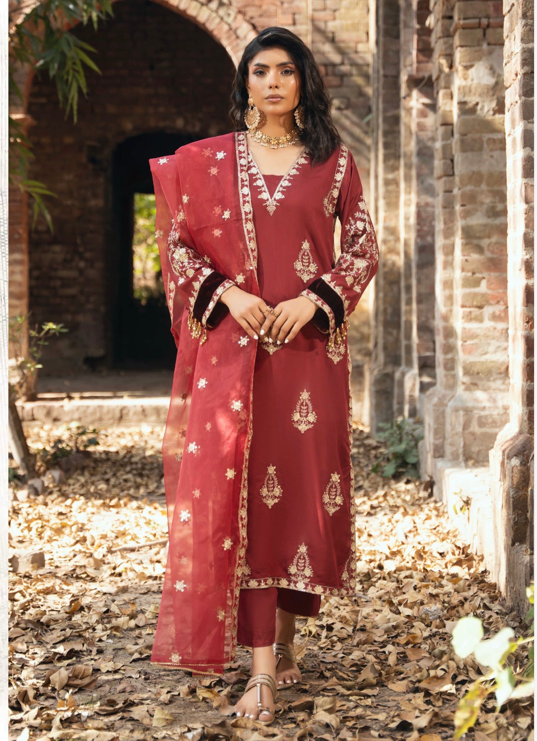 Threads Embroidered Ready To Wear Suit - Festive Wear 2026 - TT404