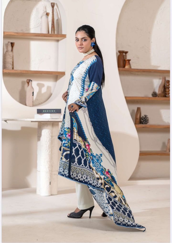 New 3 Piece Ready To Wear - Broque Linen Suit-- TT-107-