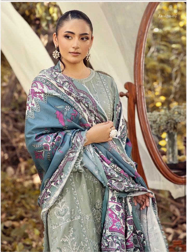 3 Pc Ready To Wear Luxury Dhanak  Embroidered Suit - TT-13-