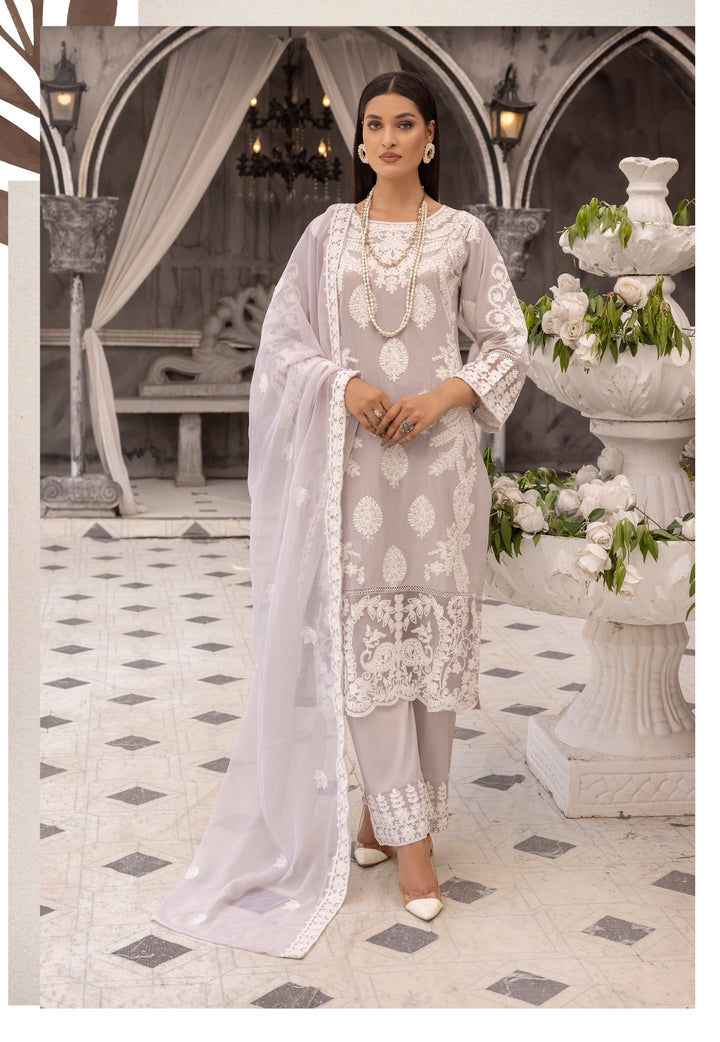 Branded  3 Piece  Stitched  Embroidered Suit