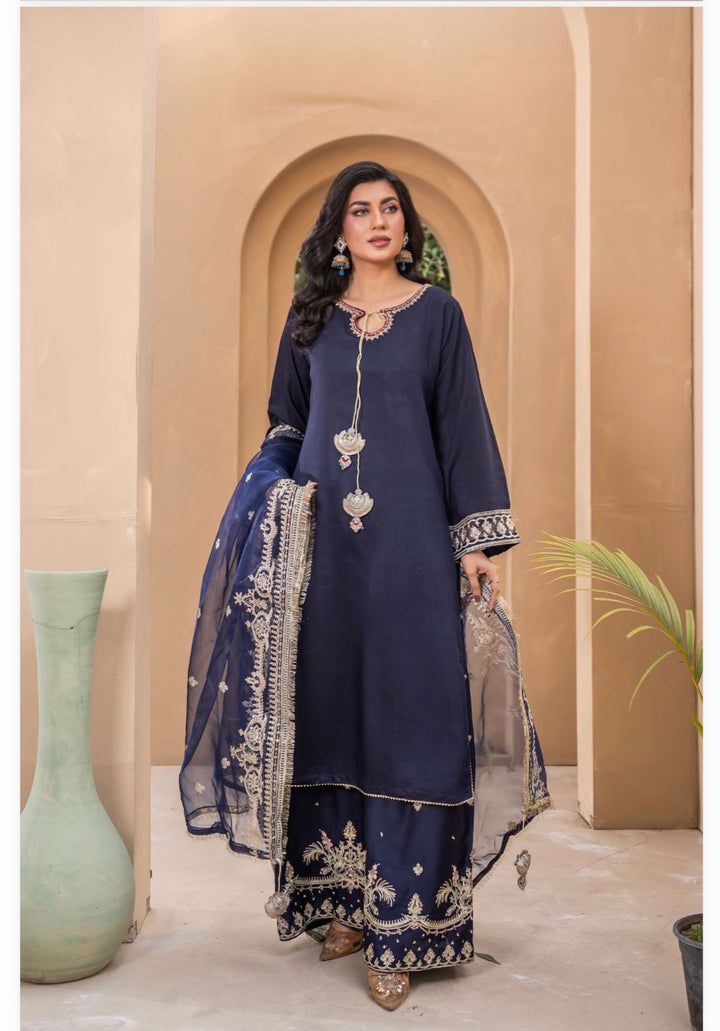 | Beautiful Embroidered Viscose Mother & Daughter Pakistani Readymade Eid 2026 Collection - Festive - | RA2001 (3 Colours)