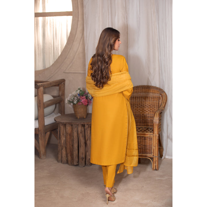 Branded 3 Pc Ready To Wear Suit - Winter Collection)
