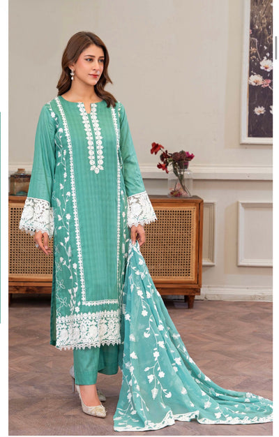 RA121 -Lehar Premium Embroidered Lawn Suit- 2026-