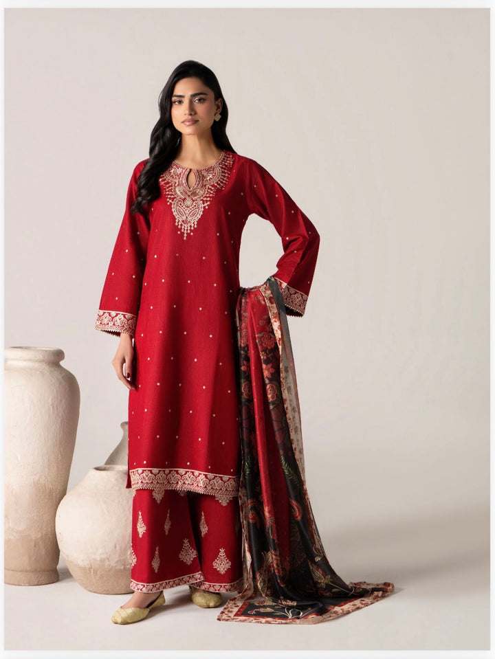 ✨ Elegant Embroidered 3-Piece Suit – Premium Sub Cotton Fabric 
Eid Collection  2026 - Raniya.H -RA71l