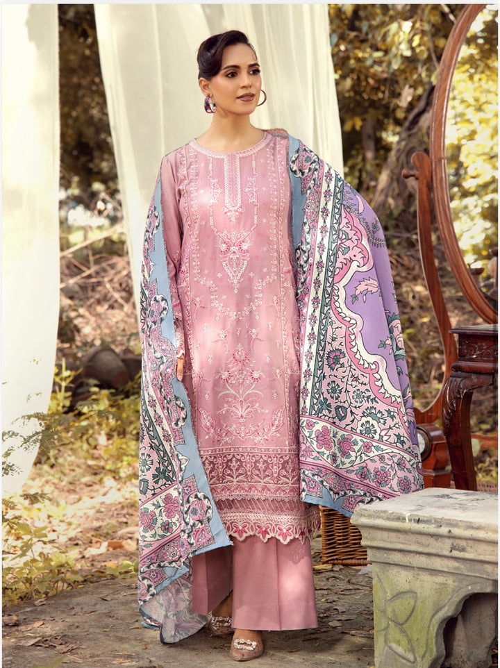 3 Pc Ready To Wear Luxury Dhanak  Embroidered Suit - TT-15