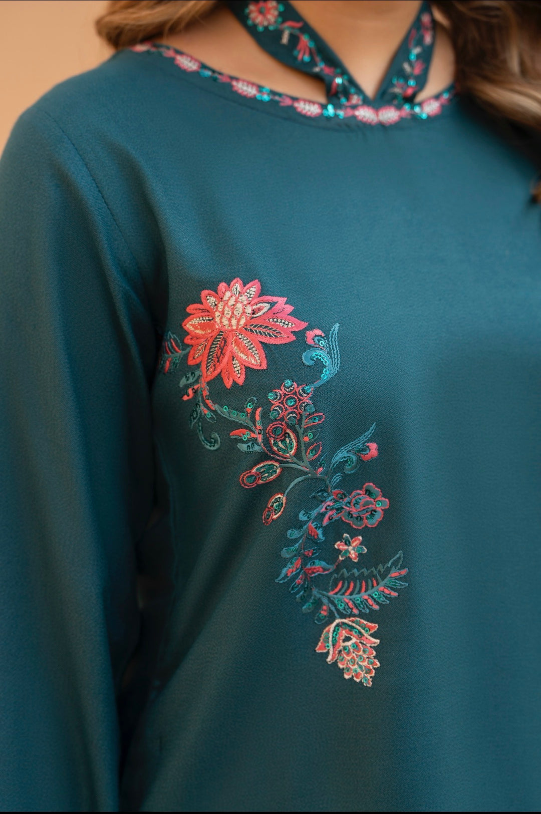 3 Pc Ready To Wear Dhanak  Suit With Winter Shawl - Raniya.H -RA-16-