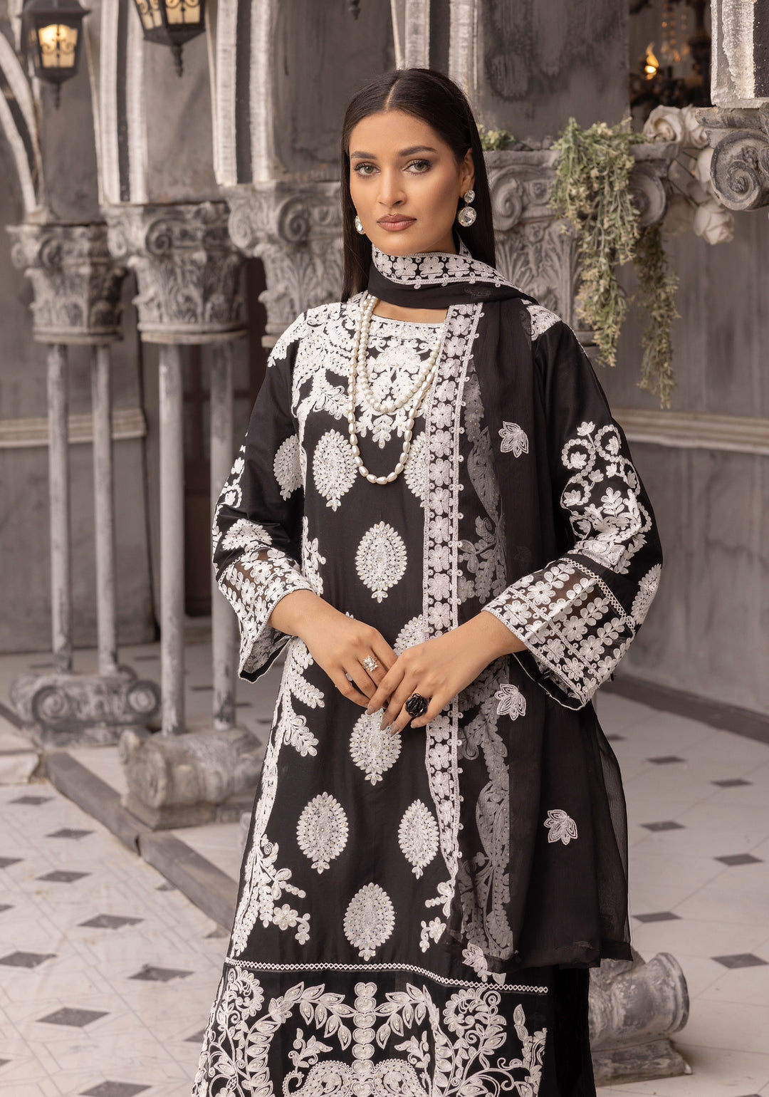 Branded  3 Piece  Stitched  Embroidered Suit