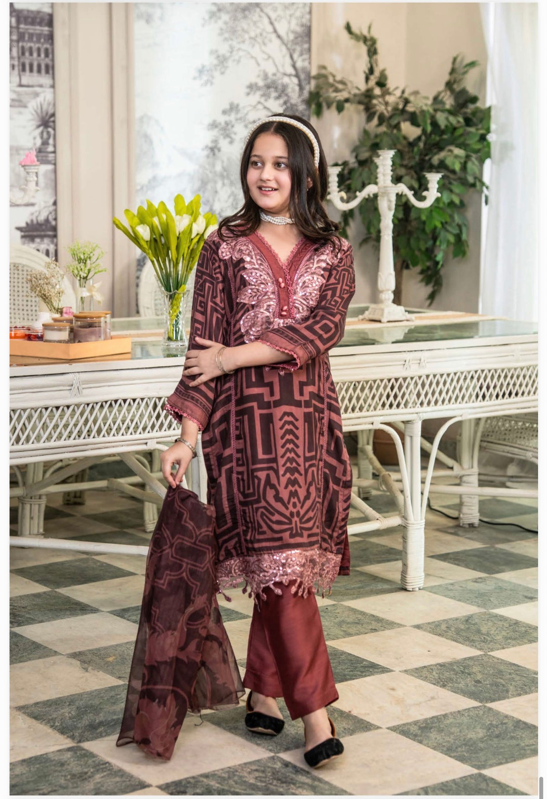 Embroidered And Fully Printed Ready To Wear Suit -Mother And Daughter  - Festive Wear 2026 - TT503