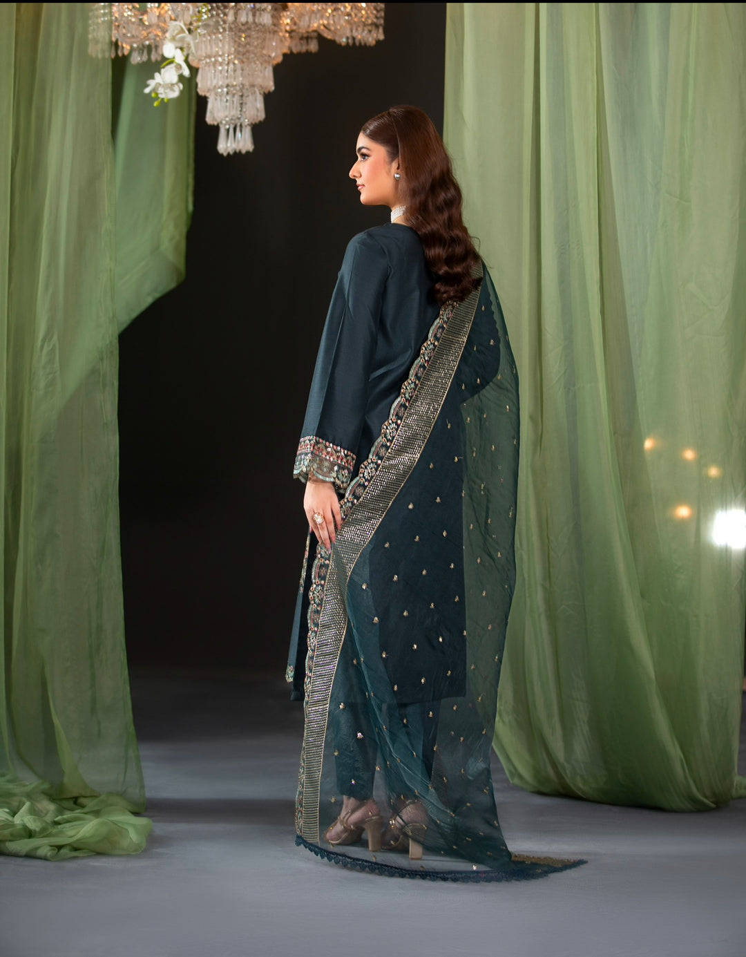 Branded 3 Pc Ready To Wear Suit -Premium  Dhanak