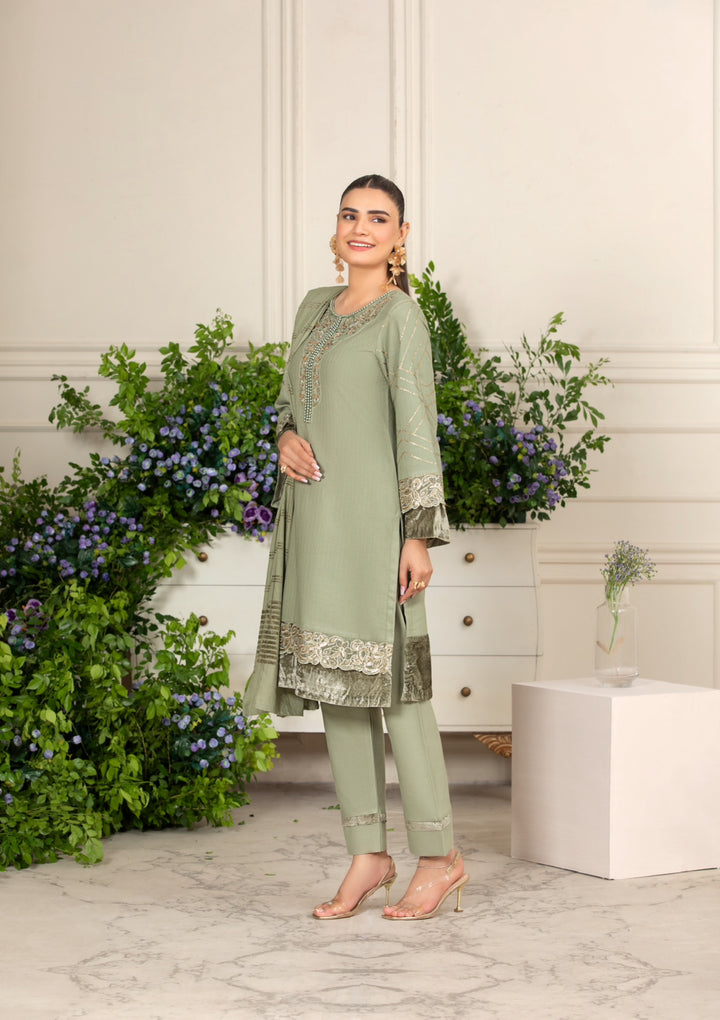 Branded 3 Pc Ready To Wear Suit -Dhanak  Suit (Winter Collection)