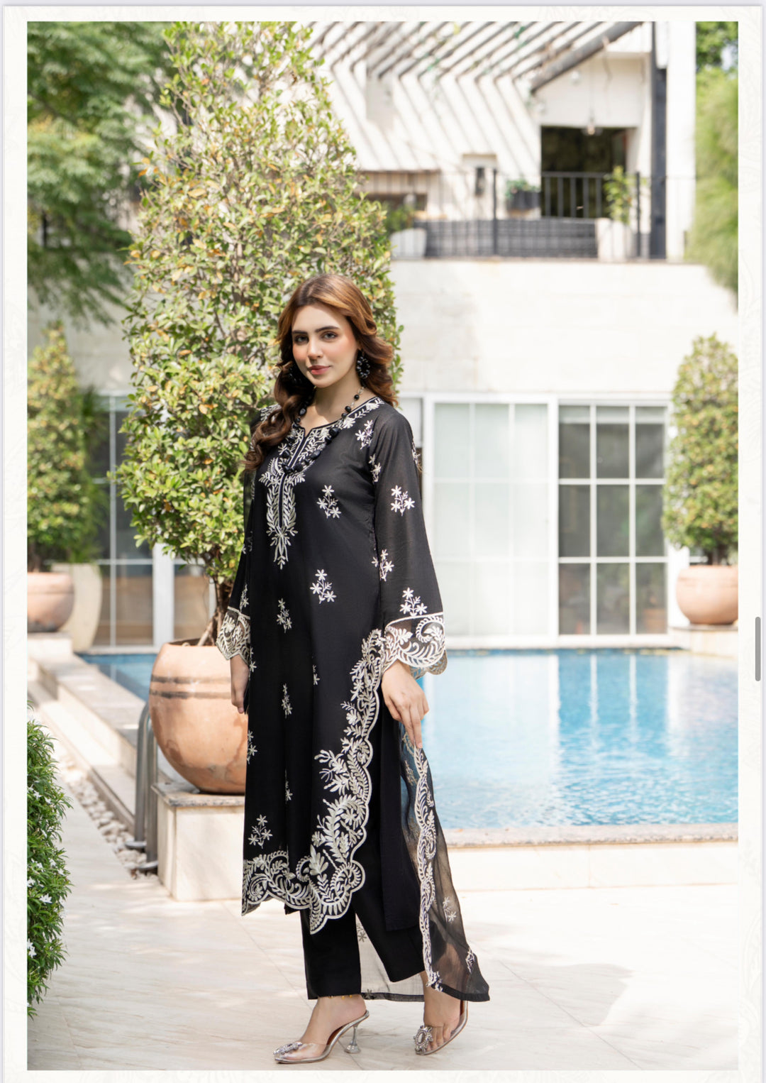 3 Pc Ready To Wear -Fully Embroidered Linen Suit -Raniya.H -RA-115-