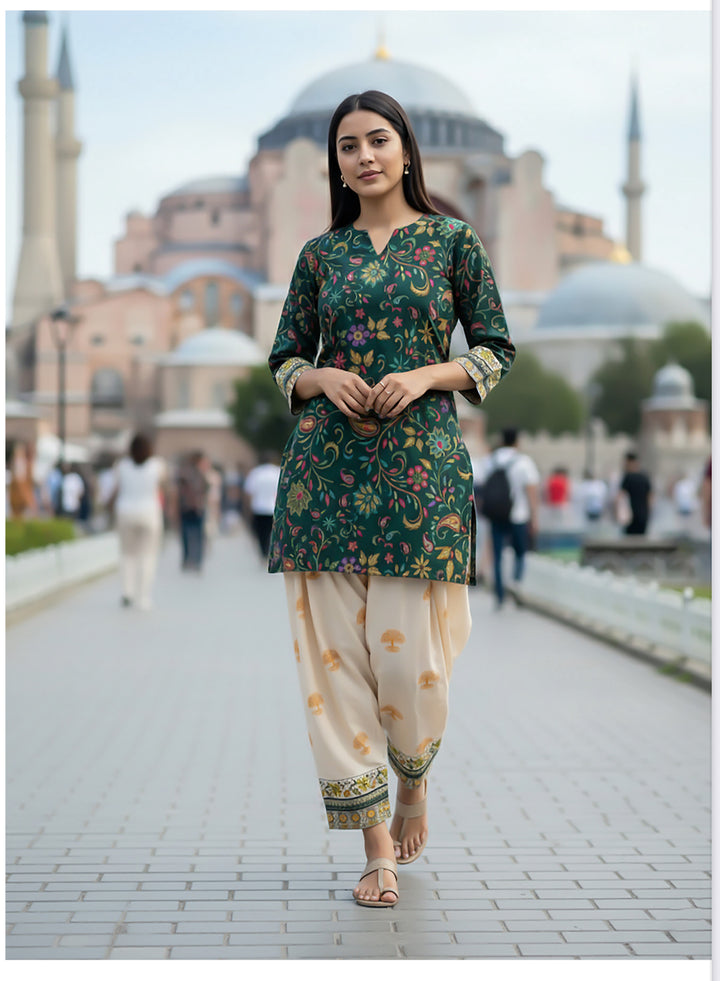 2 Pc Ready To Wear Co-Ords Set  Intermix Silk - TB-10