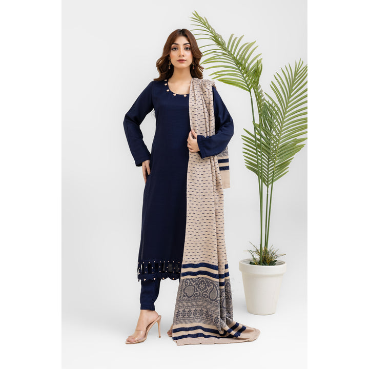 3 Pc Ready To Wear Suit - Kashmiri Wool Shawl (Winter Collection)