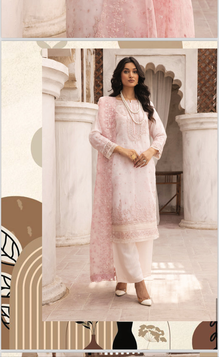 3 PC READY  TO WEAR - KHADDI LUX’ EMBROIDERED VISCOSE SUIT