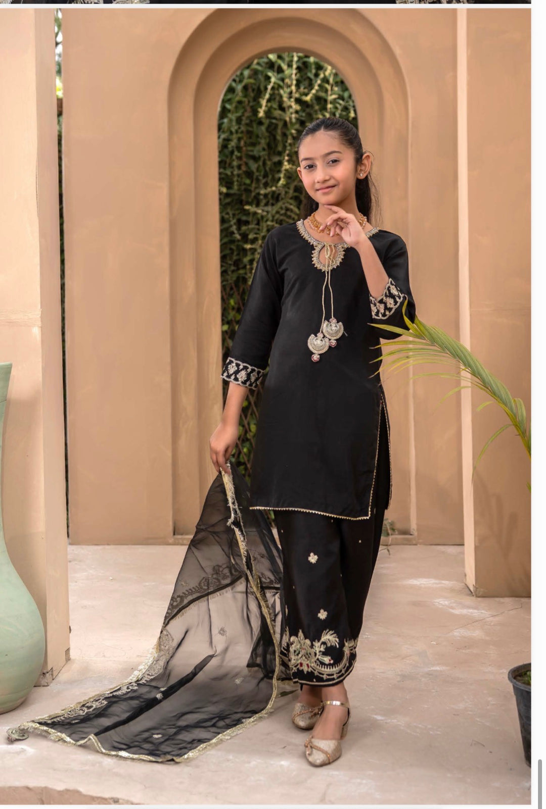 | Beautiful Embroidered Viscose Mother & Daughter Pakistani Readymade Eid 2026 Collection - Festive - | RA2001 (3 Colours)