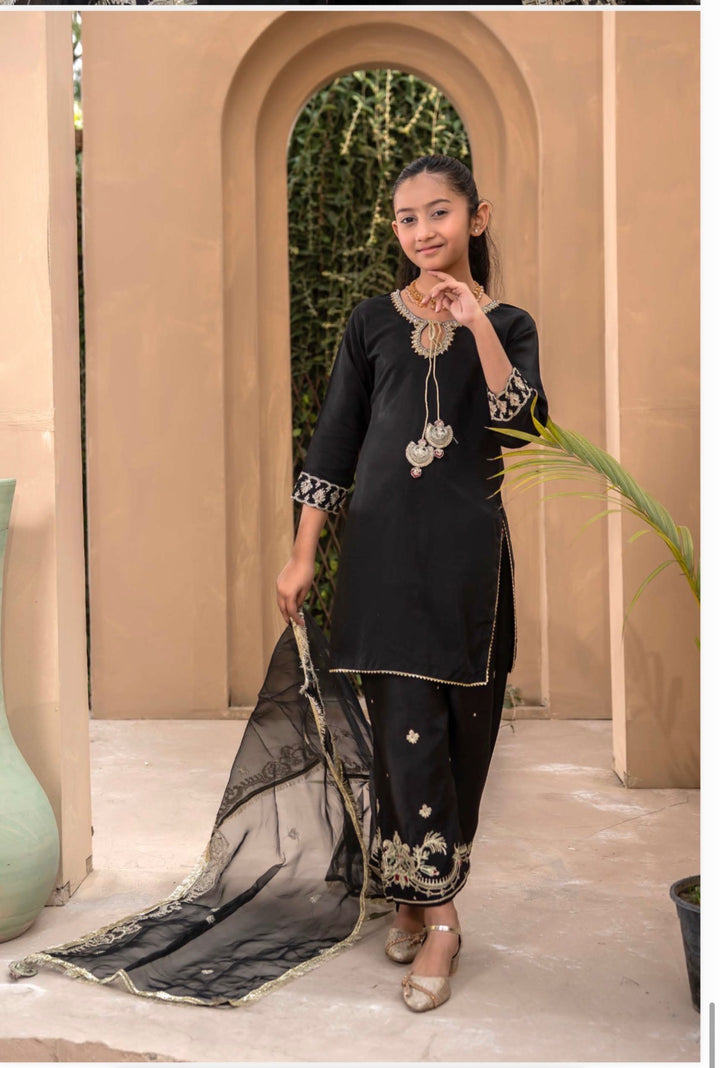 | Beautiful Embroidered Viscose Mother & Daughter Pakistani Readymade Eid 2026 Collection - Festive - | RA2001 (3 Colours)