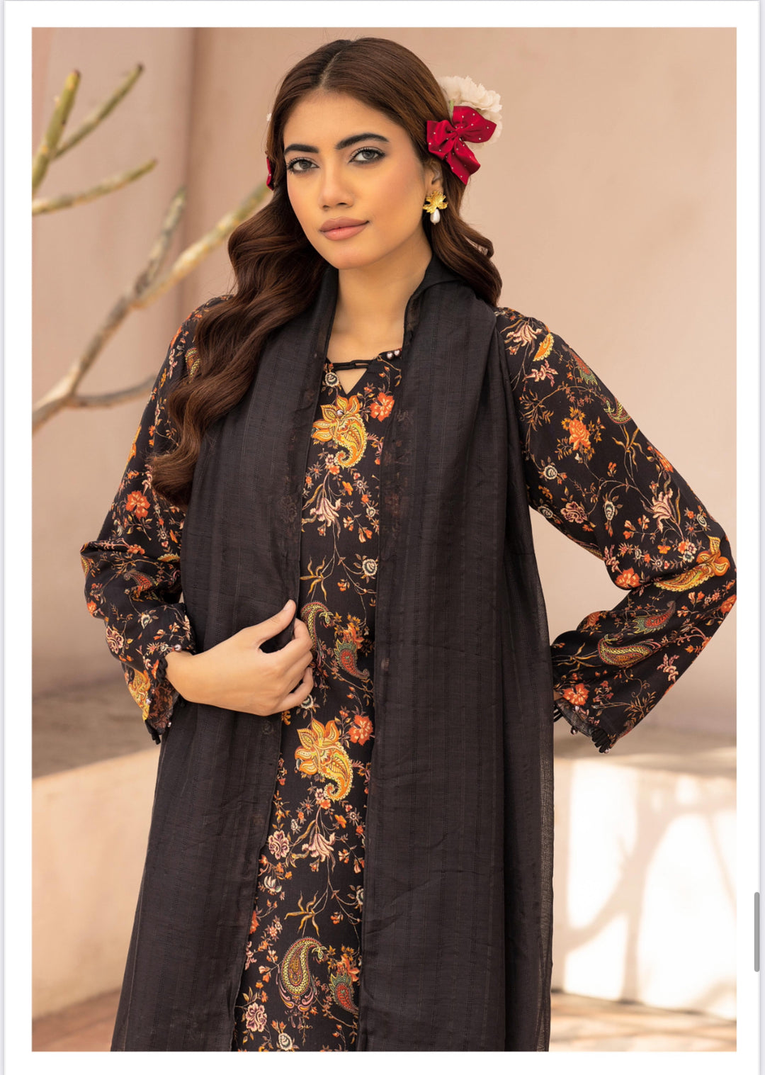 3 Piece Ready To Wear Fully Printed Lilen Suit -Simrans- SI104-
