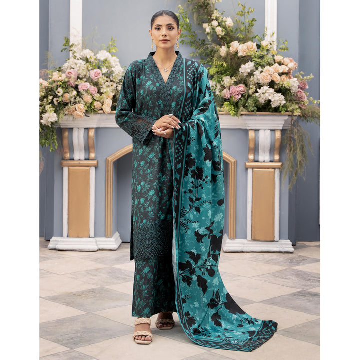 Branded 3 Pc Ready To Wear Suit - Wool Shawl (Winter Collection)