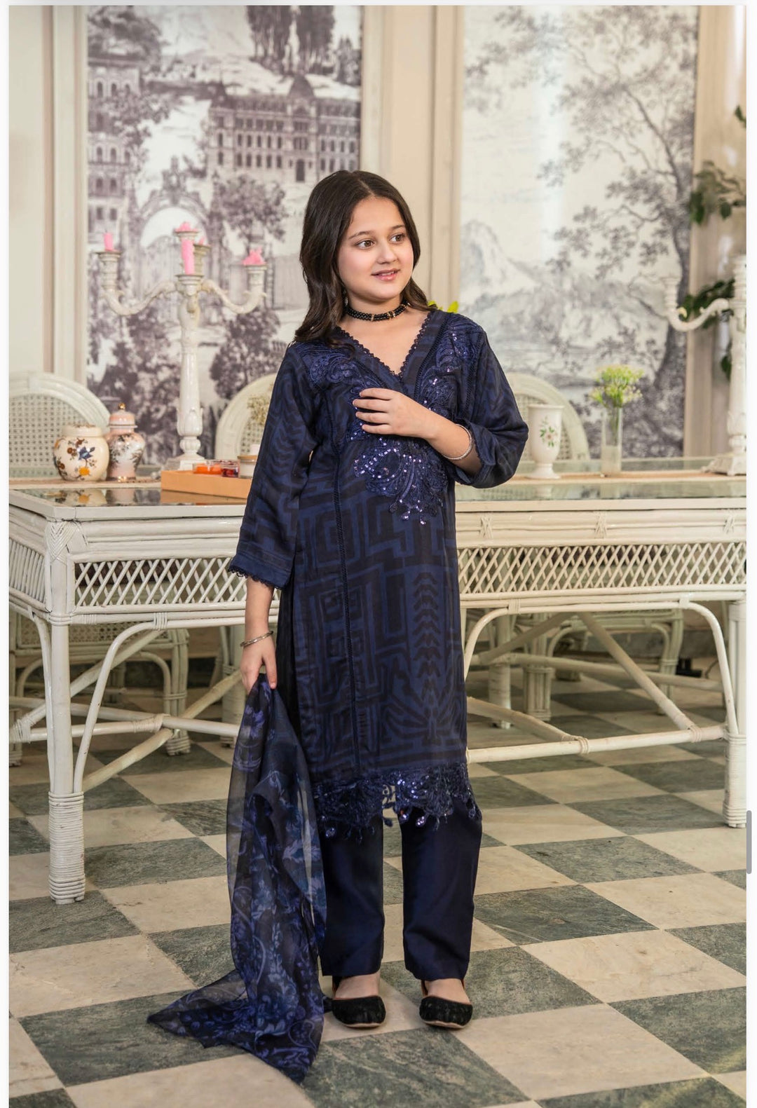 Embroidered And Fully Printed Ready To Wear Suit -Mother And Daughter  - Festive Wear 2026 - TT502