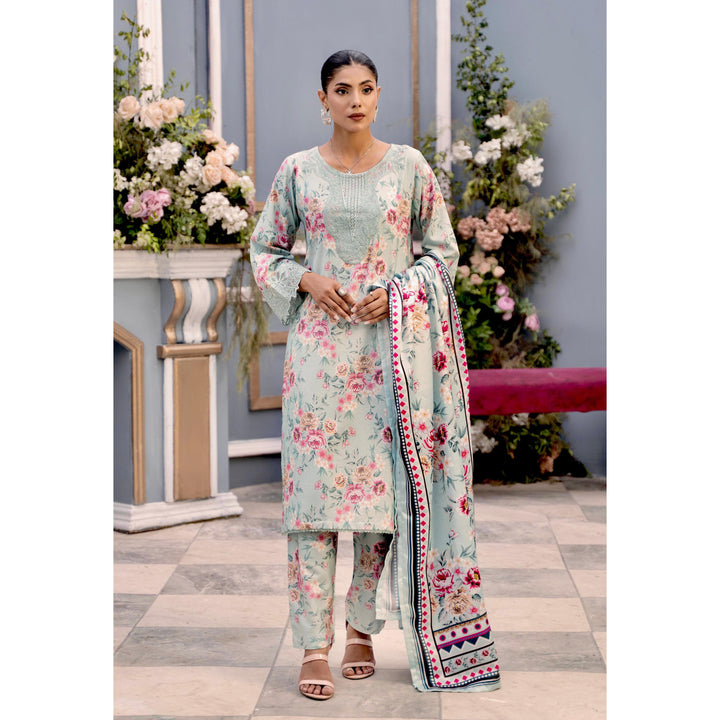 Branded 3 Pc Ready To Wear Suit - Wool Shawl (Winter Collection)