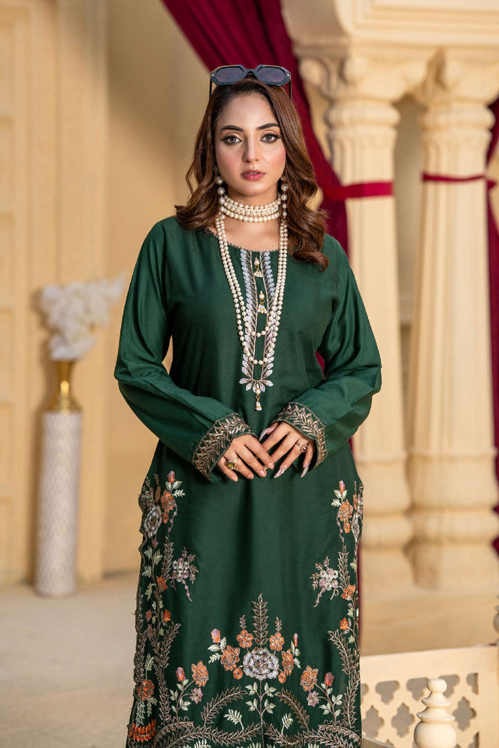 New Co-Ords Sets- Ready To Wear Embroidered  Linen - New Collection- - TT-20-