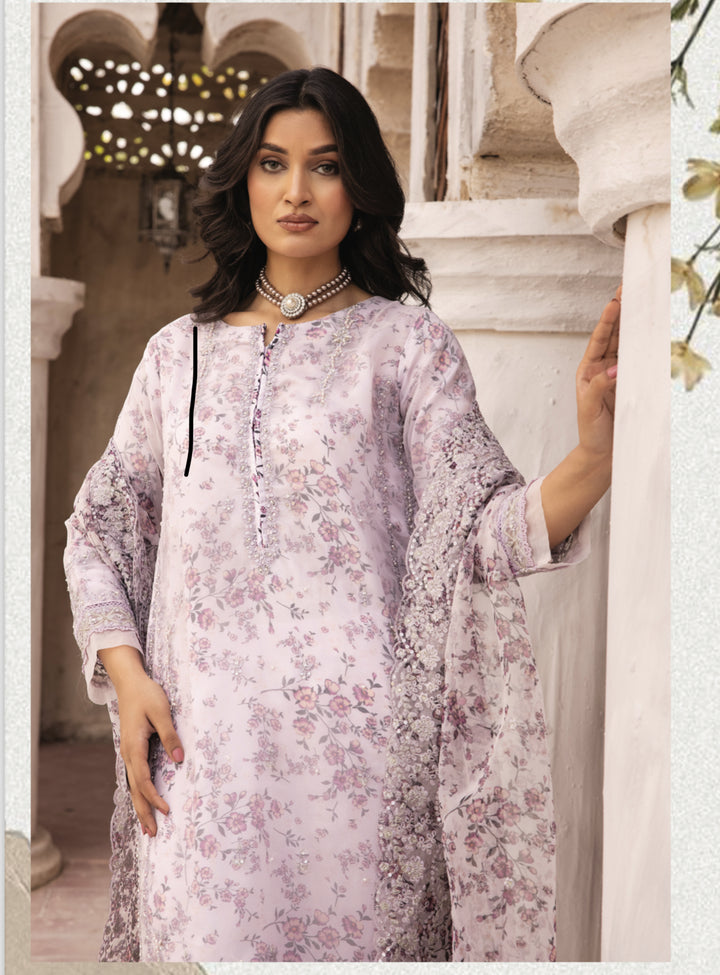 3 PC READY  TO WEAR - KHADDI LUX’ EMBROIDERED VISCOSE SUIT