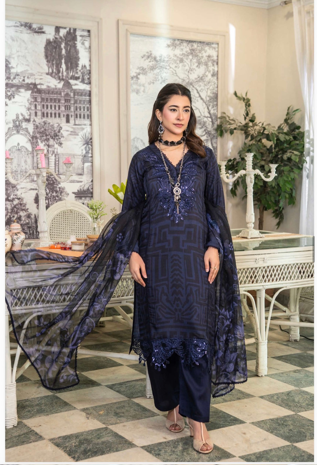 Embroidered And Fully Printed Ready To Wear Suit -Mother And Daughter  - Festive Wear 2026 - TT502