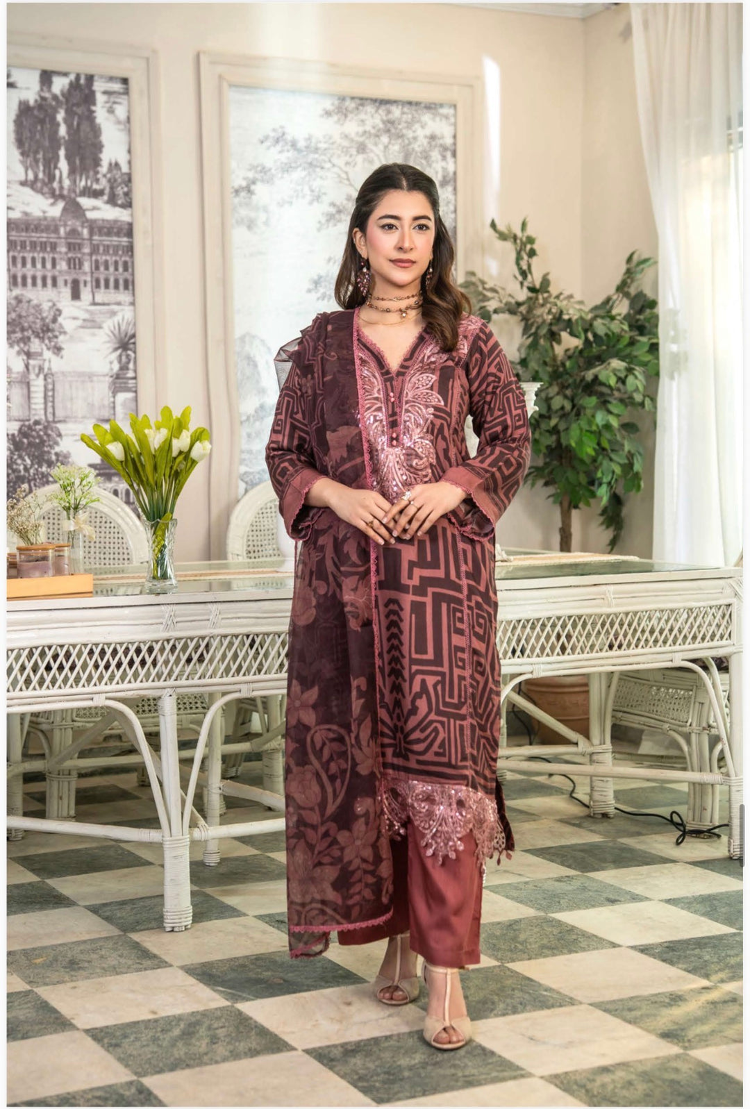 Embroidered And Fully Printed Ready To Wear Suit -Mother And Daughter  - Festive Wear 2026 - TT503