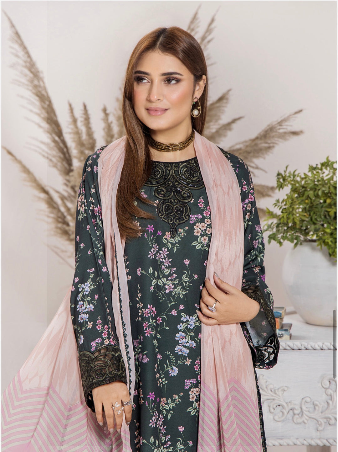 TT10 Ready To Wear Premium Satin Lawn Embroidered Suits TT10