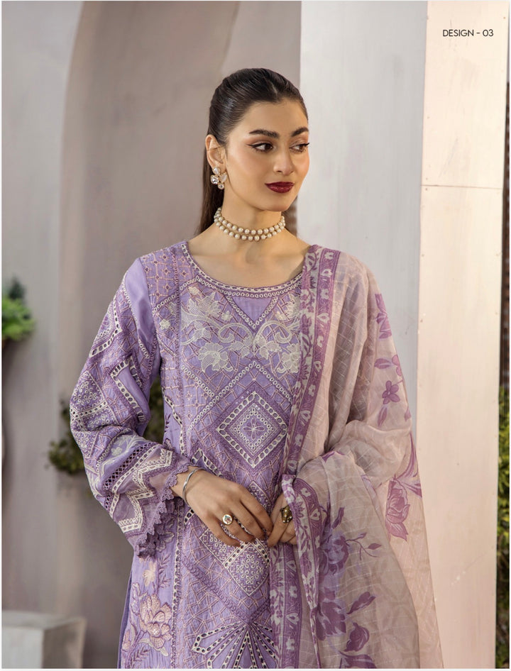 Ayzel Ready To Wear 3- Piece Embroidered Viscose Suit- New Arrival-TT103