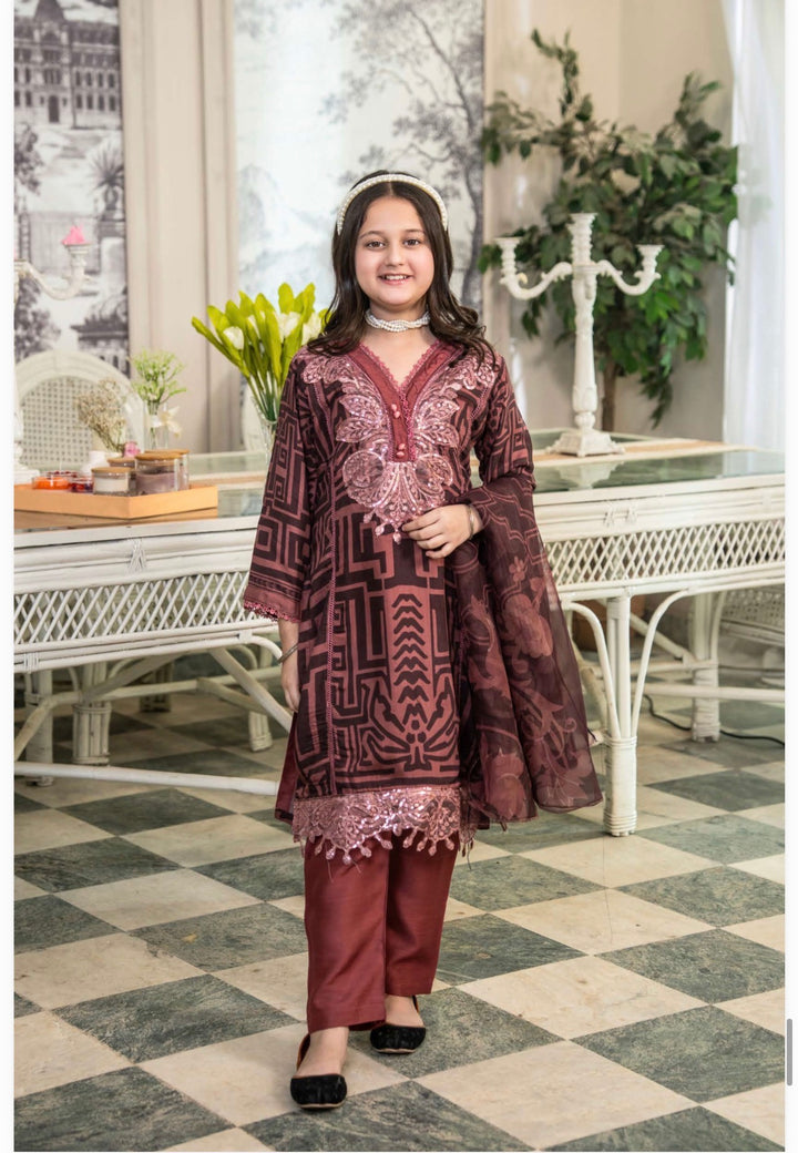 Embroidered And Fully Printed Ready To Wear Suit -Mother And Daughter  - Festive Wear 2026 - TT503