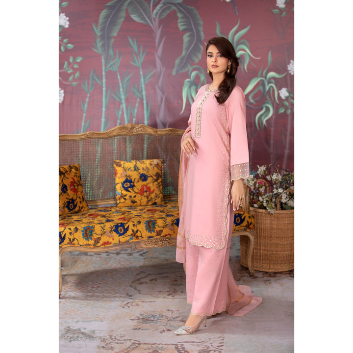 Branded 3 Pc Ready To Wear Suit -Dhanak -  (Winter Collection)